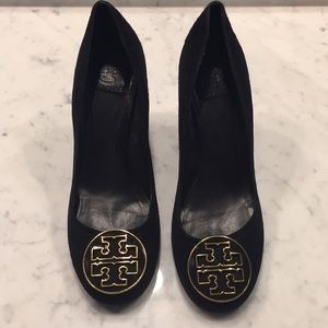 Tory Burch size 9 black and gold heels
